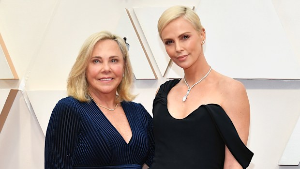 Gerda Jacoba Aletta Maritz and Charlize Theron attend the 92nd Annual Academy Awards at Hollywood and Highland on February 09, 2020 in Hollywood, California. 