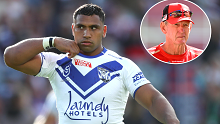 Wayne Bennett (insert) has admitted interest in signing Tevita Pangai Junior to the Dolphins.