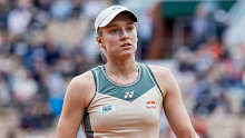 Elena Rybakina during her second round match at Roland-Garros.