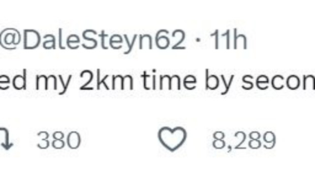 A tweet from Dale Steyn reacting to the decision to drop Dane Van Niekerk for failing a fitness test.