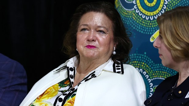 Gina Rinehart attends the Australian 2024 Paris Paralympic Swimming squad announcement
