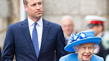 Queen Elizabeth II and Prince William, Duke of Cambridge attend The Ceremony of the Keys at The Palace Of Holyroodhouse on June 28, 2021 in Edinburgh, Scotland.