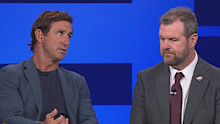 Andrew Johns grills Jason King on the Sunday Footy Show.