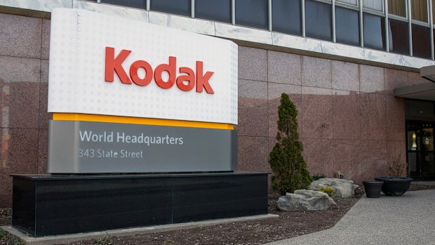 FILE - The Eastman Kodak Company world headquarters is visible in Rochester, New York, on Friday, April 29, 2022. (AP Photo/Ted Shaffrey, File)