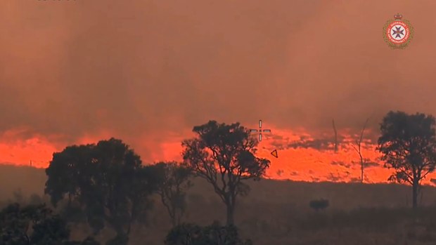 Wallangarra in Queensland bushfire October 31