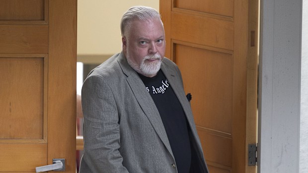 Radio host Kyle Sandilands leaves is home in, Vaucluse, 17 March 2026. Photo Jessica Hromas
