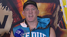 Paul Gallen delivers an up yours to Phil Gould. 
