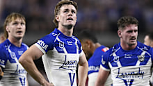 Lachlan Galvin during the round one NRL match between Canterbury Bulldogs and St George Illawarra Dragons at Allegiant Stadium, on February 28, 2026, in Las Vegas, Nevada. (Photo by Ian Hitchcock/Getty Images)
