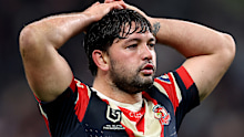SYDNEY, AUSTRALIA - JULY 27: Brandon Smith of the Roosters looks on during the round 21 NRL match between Sydney Roosters and Manly Sea Eagles at Allianz Stadium, on July 27, 2024, in Sydney, Australia. (Photo by Brendon Thorne/Getty Images)