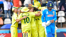 Australia celebrate their under 19 men's World Cup victory over India.