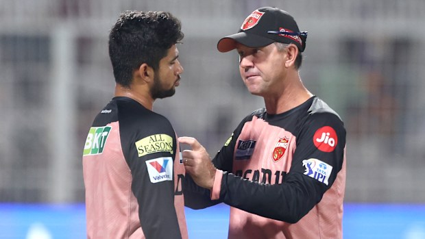 Ricky Ponting during the 2025 IPL match between Kolkata Knight Riders and Punjab Kings.