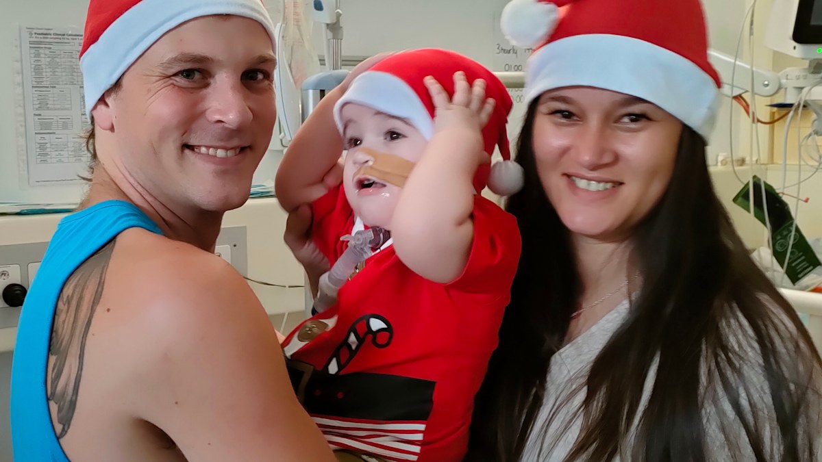 Santa for Sick Kids appeal: Baby with organs outside body leaves ...