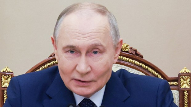 Russian President Vladimir Putin chairs a meeting on key parameters of draft state armament for 2027-2036, in Moscow, Russia, Friday, Dec. 26, 2025. (Mikhail Metzel, Sputnik, Kremlin Pool Photo via AP)