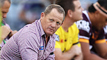 SYDNEY, AUSTRALIA - MARCH 20:  Broncos coach Kevin Walters watches on from the bench during the round two NRL match between the Canterbury Bulldogs and the Brisbane Broncos at Accor Stadium, on March 20, 2022, in Sydney, Australia. (Photo by Mark Kolbe/Getty Images)