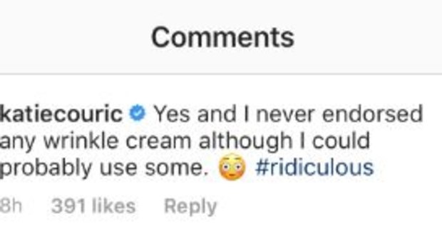 Katie Couric, Tom Hanks, comment, CBD oil, Instagram