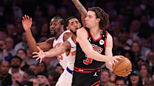 Josh Giddey of the Chicago Bulls in action against the New York Knicks.