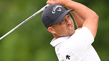 Xander Schauffele of the United States plays his shot from the eighth tee during the first round of the 2024 PGA Championship at Valhalla Golf Club on May 16, 2024 in Louisville, Kentucky. (Photo by Ross Kinnaird/Getty Images)