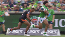 Jayden Sullivan's lapse in concentration led to Xavier Savage's try. 