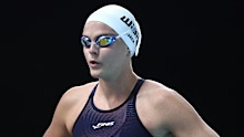 GOLD COAST, AUSTRALIA - APRIL 07: Shayna Jack ahead of the Womens 50m Freestyle final during the 2026 Australian Open Swimming at Gold Coast Aquatic Centre on April 07, 2026 in Gold Coast, Australia. (Photo by Chris Hyde/Getty Images)