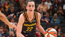 INDIANAPOLIS, IN - MAY 9: Caitlin Clark #22 of the Indiana Fever handles the ball during the game  against the Atlanta Dream during the WNBA preseason game on May 9, 2024 at Gainbridge Fieldhouse in Indianapolis, Indiana. NOTE TO USER: User expressly acknowledges and agrees that, by downloading and or using this Photograph, user is consenting to the terms and conditions of the Getty Images License Agreement. Mandatory Copyright Notice: Copyright 2024 NBAE (Photo by Nathaniel S. Butler/NBAE via G