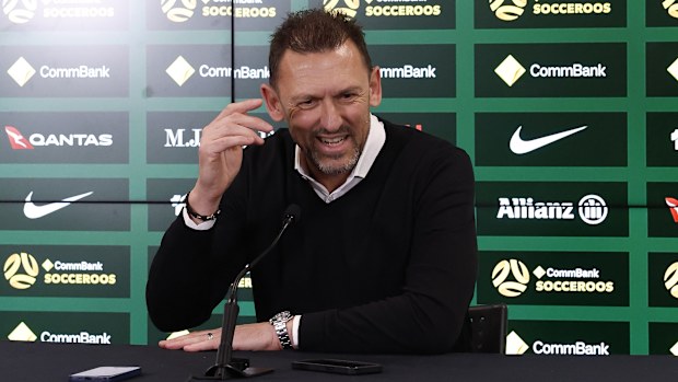 Socceroos head coach Tony Popovic speaks to media ahead of the World Cup. 