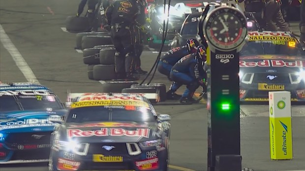 Broc Feeney was slapped with a 15-second time penalty for an unsafe release.
