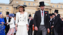 LONDON, ENGLAND - MAY 8: Catherine, Princess of Wales, and Prince William, Prince of Wales, during a Royal Garden Party at Buckingham Palace on May 8, 2026 in London, England. (Photo by Aaron Chown - WPA Pool/Getty Images)