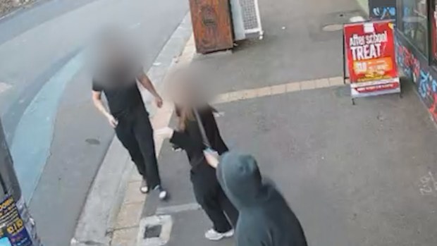 Vision showed two offenders slashing machetes in the direction of a man and woman.