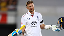 Joe Root after his hundred. 