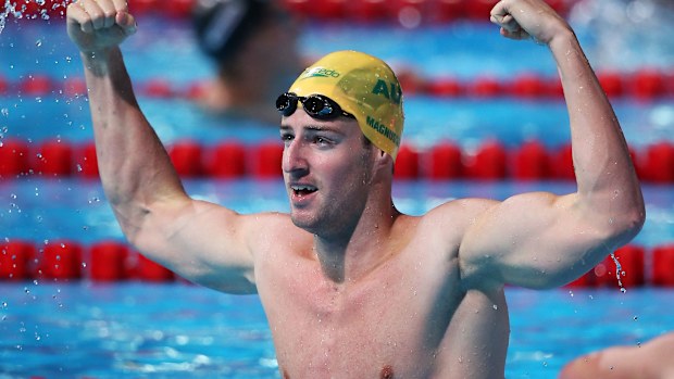 Magnussen competesat the FINA World Championships at Palau Sant Jordi.