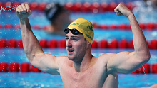 Magnussen competesat the FINA World Championships at Palau Sant Jordi.