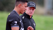 Head coach Michael Maguire during a New Zealand Kiwis league training session.