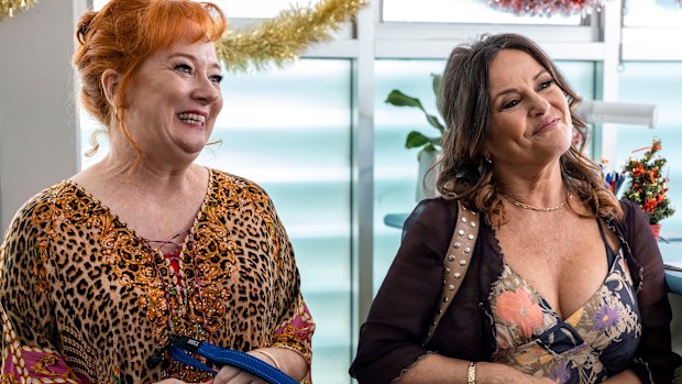 Gia Carides stars as Jodie Stoll, and Mandy McElhinney as Aunty Ros.