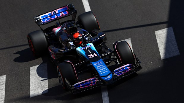 Esteban Ocon driving the Alpine F1 A524 at the Monaco Grand Prix.