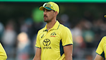 Australia players react after their loss to Pakistan in game two of the men's ODI series at Adelaide Oval.