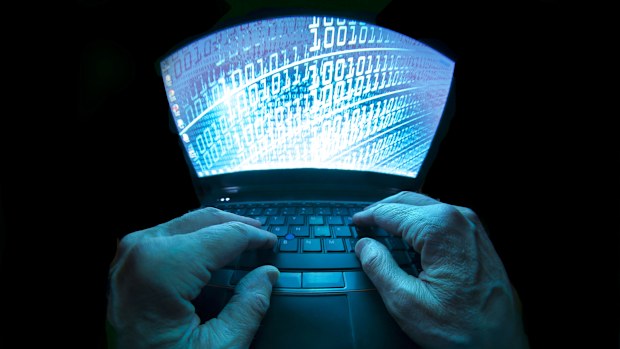 A hacker on laptop