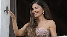  ﻿Sánchez wore the diamond initial piercing when she wore a stunning dusty pink embellished dress.