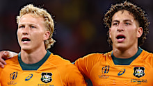 Rob Leota, Samu Kerevi, Carter Gordon, Mark Nawaqanitawase of Australia.