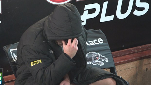 Nathan Cleary sits in sheds.