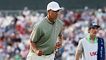 Adam Scott is a shot off the lead at the US Open, and will play the final round in the last group.