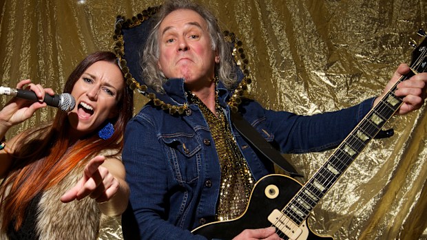 Australian 70's rock icon Bob 'Bongo' Starkie, guitarist from the engine room of the legendary Skyhooks and Laura Davidson in a night of Skyhooks hits to celebrate the 40th anniversary of their record-breaking debut album. 17th June 2014. Photo by Jason South.