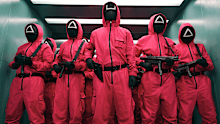 This image released by Netflix shows a scene from the popular Korean series "Squid Game."