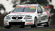 Craig Lowndes and Warren Luff carried a retro livery paying tribute to Peter Brock in the 2012 Bathurst 1000.