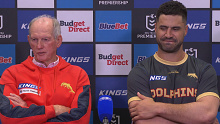 Wayne Bennett was less than impressed with the NRL post-game. 