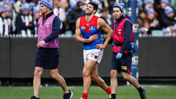 Petracca was helped off in agony.