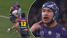 Braydon Trindall's tacke leaves Jahrome Hughes bloodied