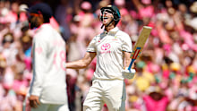 Beau Webster celebrates hitting the winning runs. 