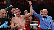 SYDNEY, AUSTRALIA - DECEMBER 17: Tim Tszyu celebrates victory against Anthony Velazquez after their bout at Tik Tok Theatre on December 17, 2025 in Sydney, Australia. (Photo by Matt King/Getty Images)