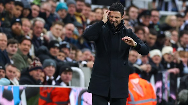 Mikel Arteta at St James' Park.