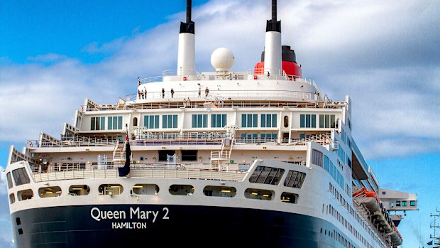 Cunard's flagship Queen Mary 2 in Melbourne is affected by the cancellations.